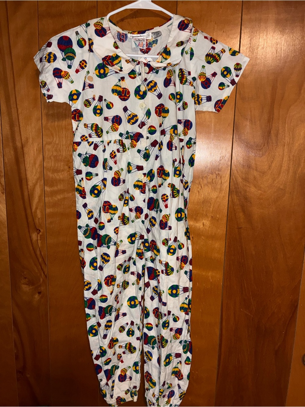 Vintage Talbots Kids Eagle Eye Hot Air Balloon Print one piece - Sz M